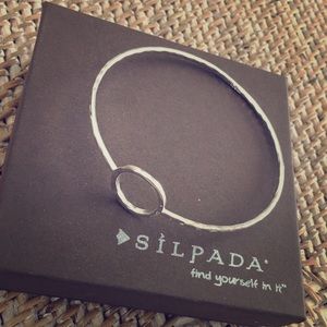 Silpada “ Karma” silver bangle bracelet.